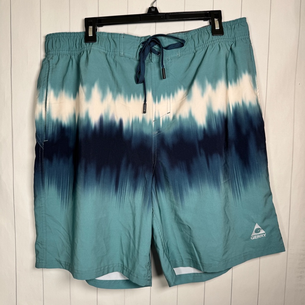 Gerry Blue Swim Trunks Outdoor Beach Swimwear Summer Recreational Sporty Mens XL